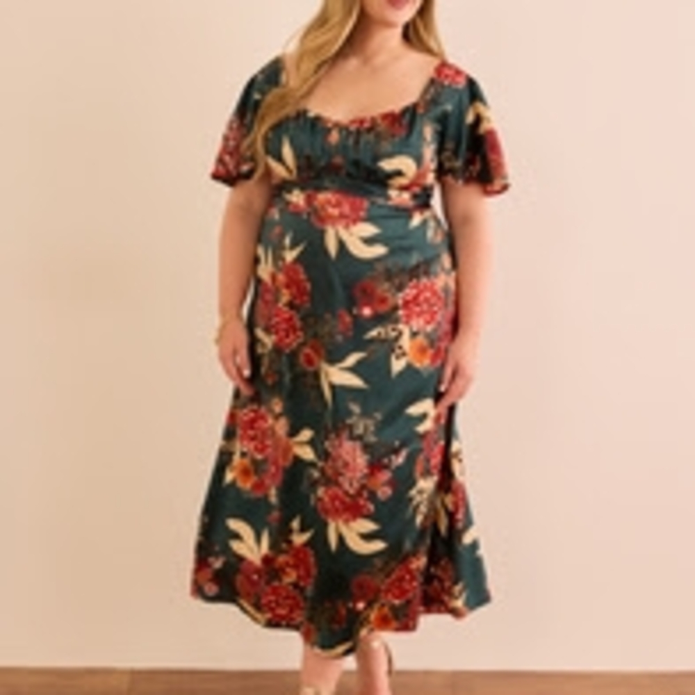 ARULA Angelique Satin Maxi Dress NWT